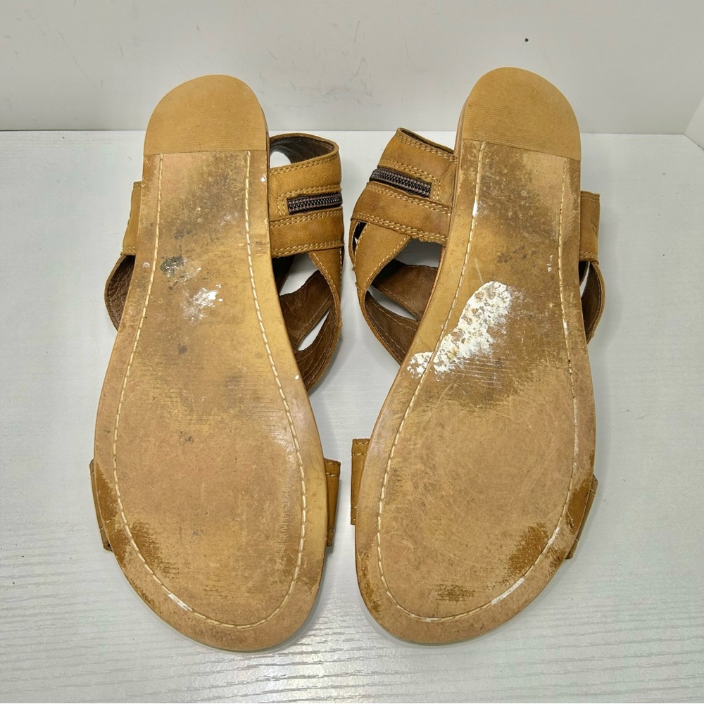 ROAN Bed Stu Charla Tan Brown Leather Strappy Sandals Size 10 - Picture 12 of 16
